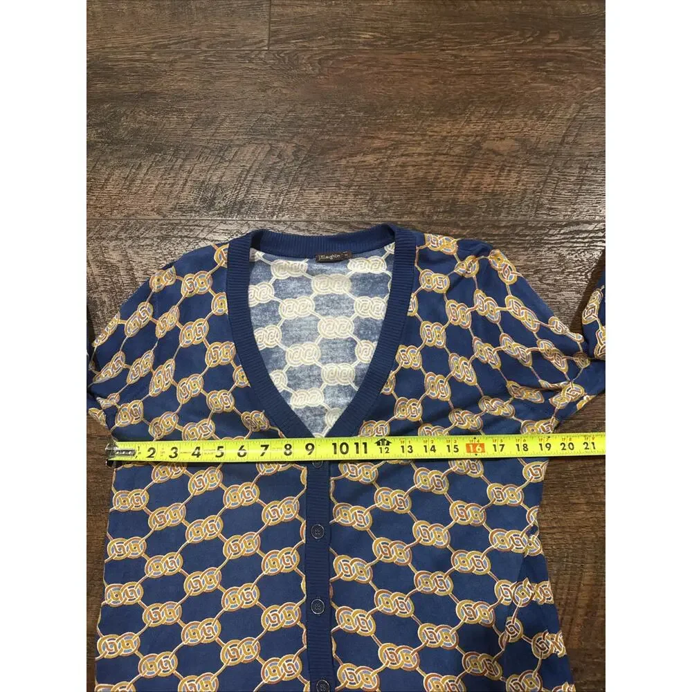 J McLaughlin Cardigan Sweater Old Money Equestrian Preppy Classic Size Medium - Picture 6 of 9